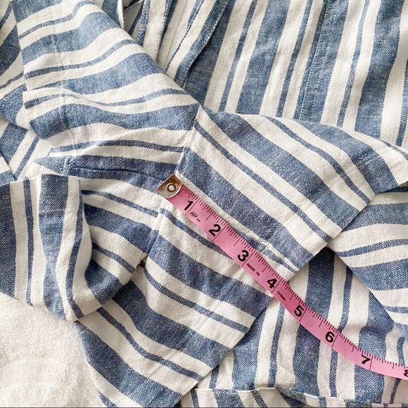 Gap Blue + White Vertical Stripe Romper - Picture 7 of 10